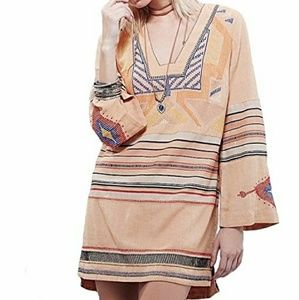 Free People Sundown Mini Dress, Beige